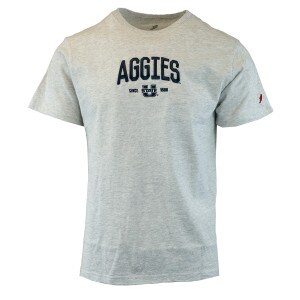 Gray unisex Aggies U-State embroidered t-shirt league